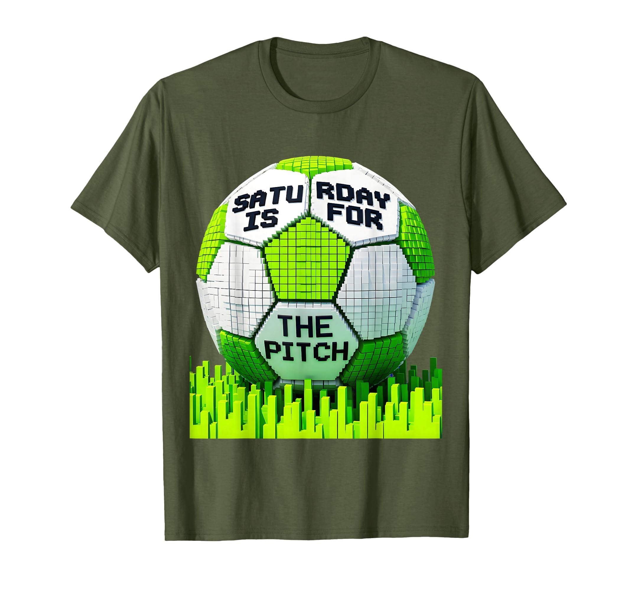 Saturday Is Pitch Soccer Mom T-Shirt - Minimalist Print for Adults
