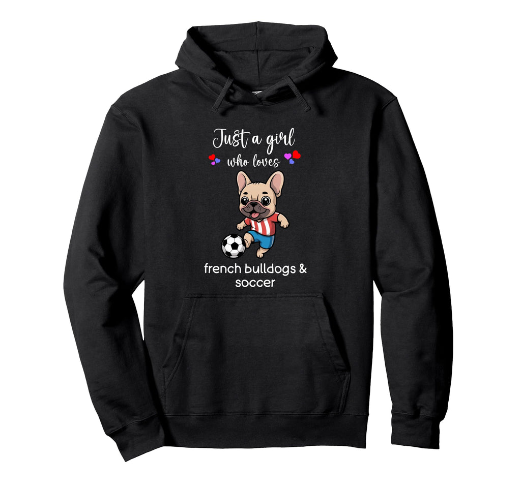 French Bulldog Soccer French Bulldog Hoodie - Graphic Print for Adults