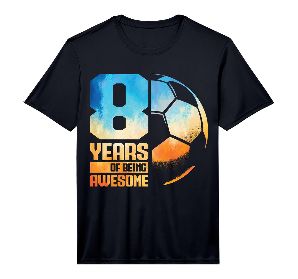 8Th Birthday Soccer Player T-Shirt - Casual Everyday Wear Men Women