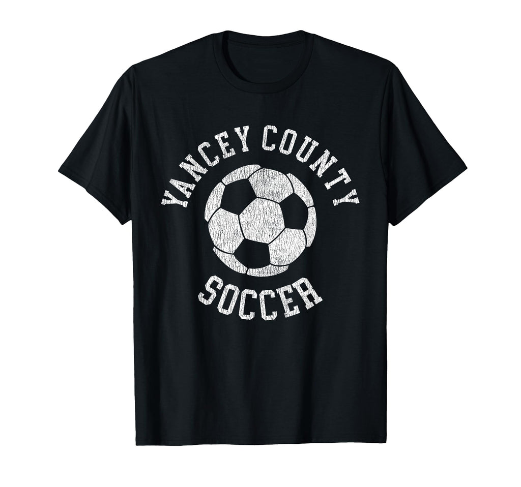 Yancey County Soccer Distressed 90S T-Shirt - Aesthetic Graphic for Adults