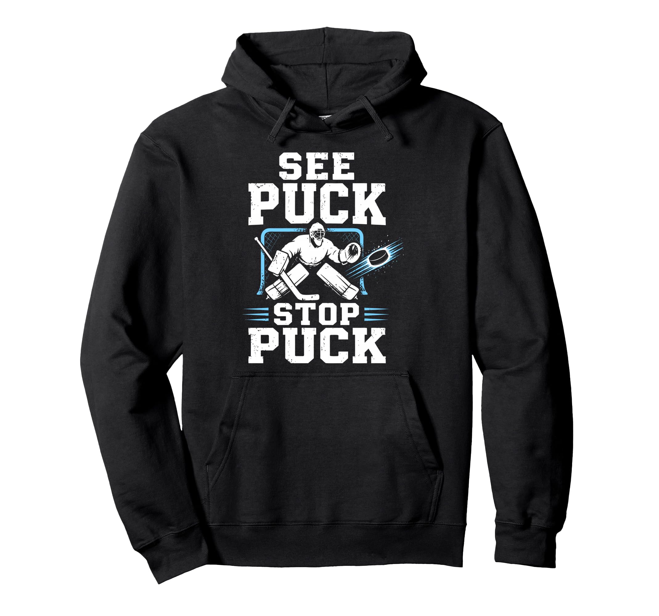 Ice Hockey Goalkeeper Team Goalie Hoodie - Fun Novelty Design Men Women