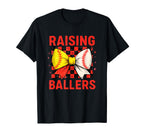 Raising Ballers Checkered Bow T-Shirt - Fun Novelty Design Unisex