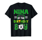 Nina Birthday Soccer Goal Family T-Shirt - Unique Graphic Men Women
