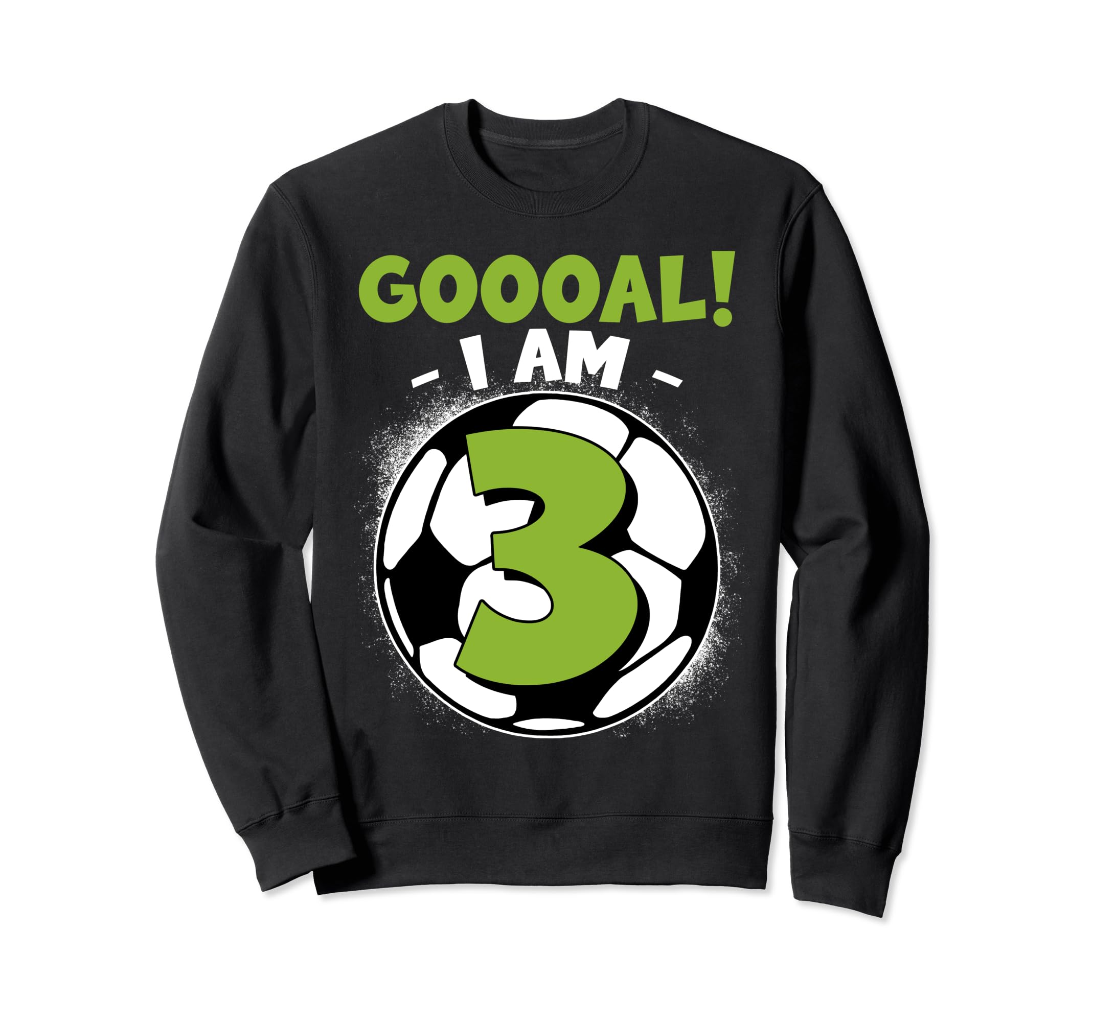 3 Year Old Birthday Soccer Themed Sweatshirt - Minimalist Print Men Women