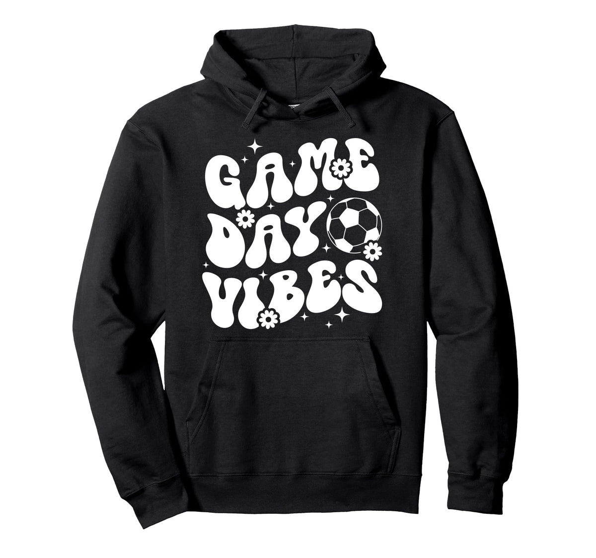 Groovy Soccer Game Day Vibes Game Day Soccer Hoodie - Graphic Print Unisex