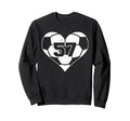 Soccer Heart Number 57 Jersey Sweatshirt - Casual Everyday Wear Unisex