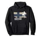 Soccer Finland Flag Football Womens Hoodie - Novelty Apparel for Adults