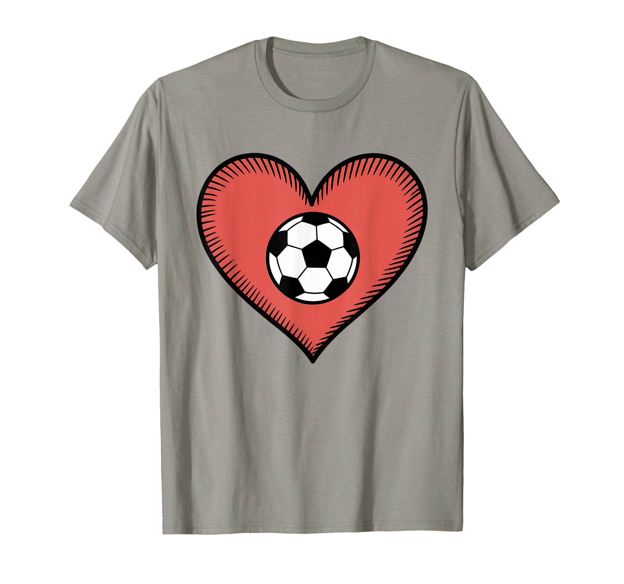Soccer Love Heart Fans And Players T-Shirt - Custom Art Print Men Women