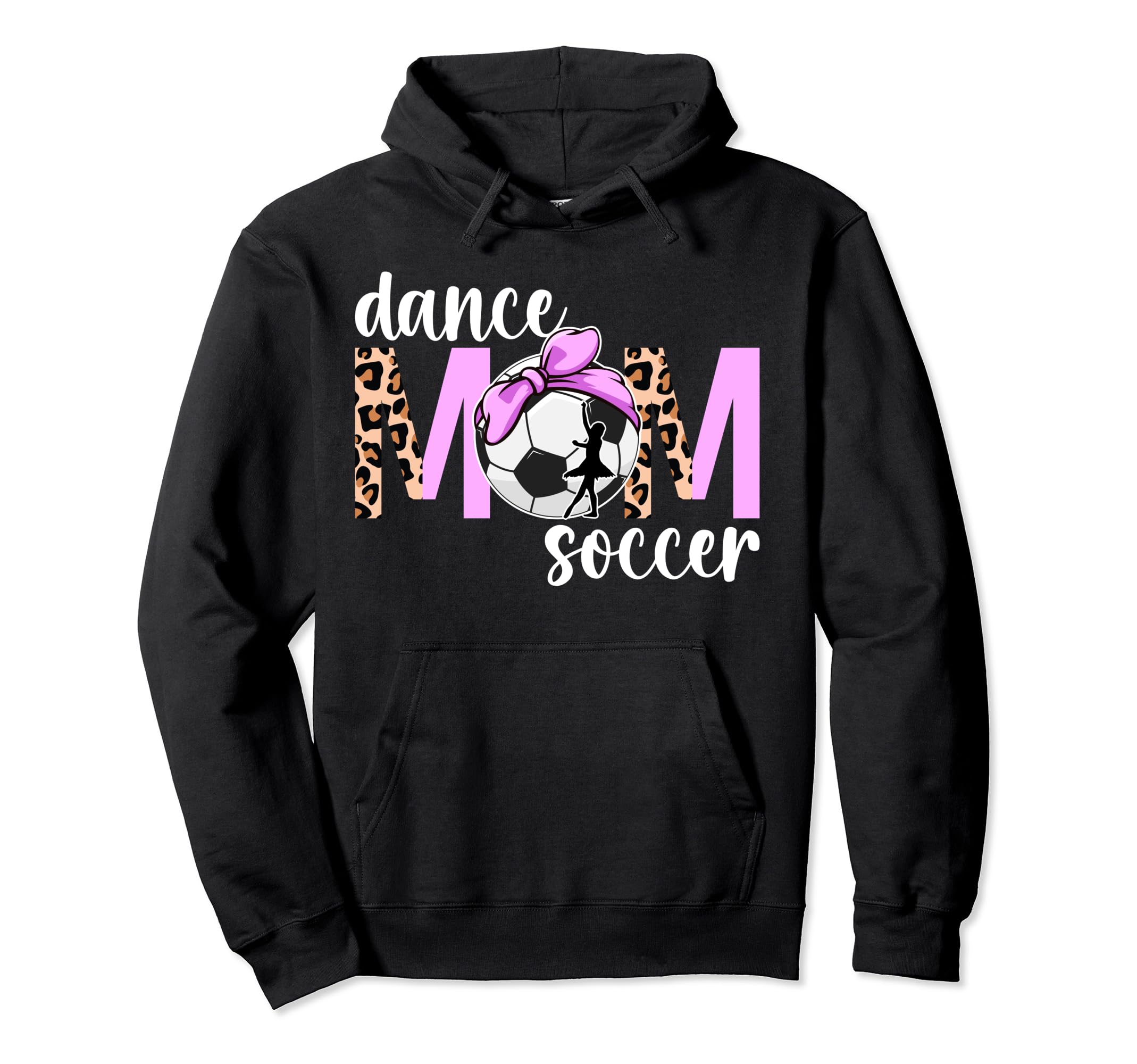 Dance And Soccer Mom Leopard Soccer Hoodie - Minimalist Print Unisex