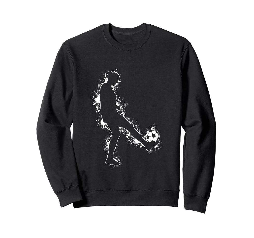 Soccer Silhouette Sweatshirt - Unique Graphic Men Women