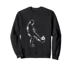 Soccer Silhouette Sweatshirt - Unique Graphic Men Women