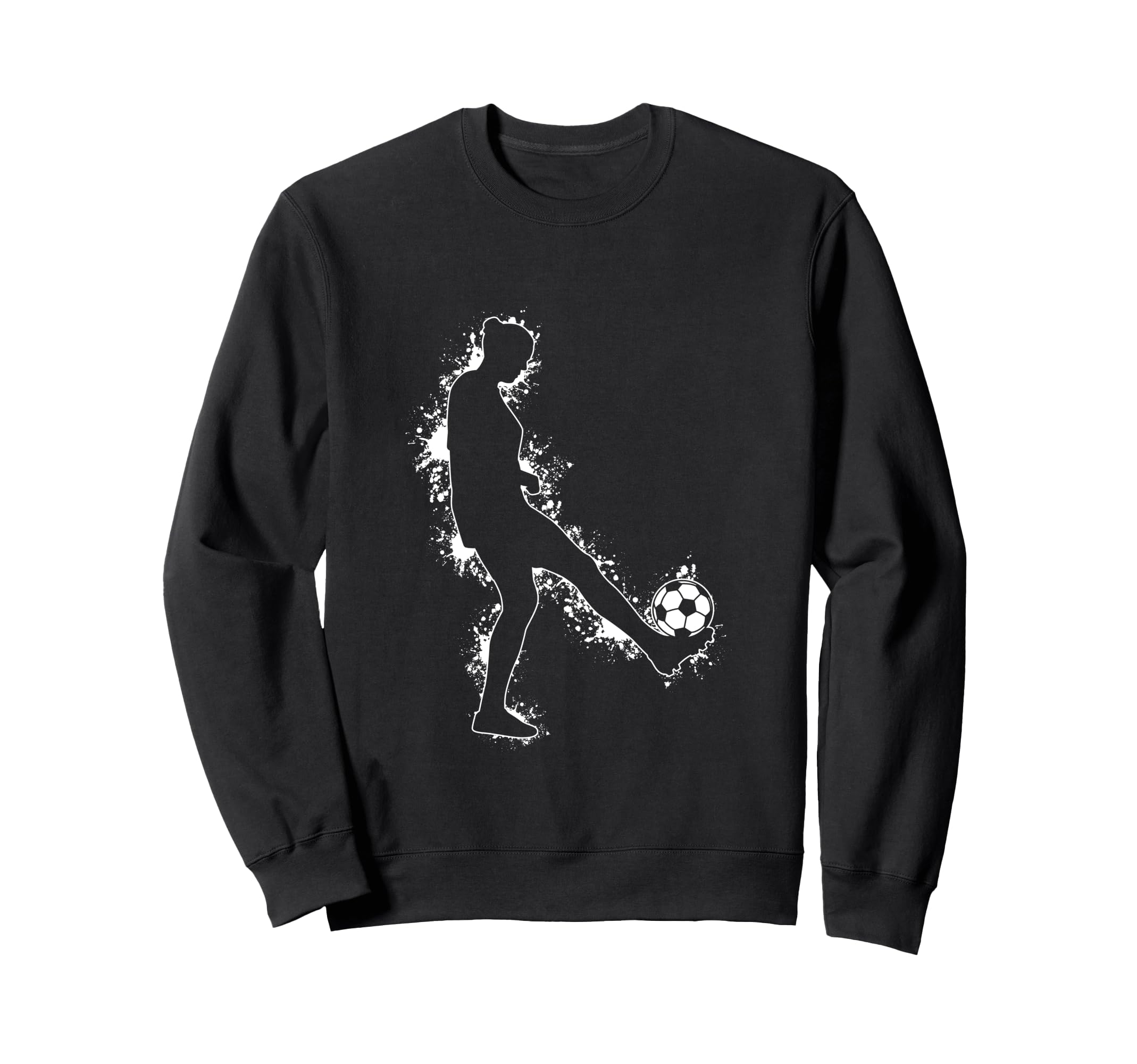 Soccer Silhouette Sweatshirt - Unique Graphic Men Women