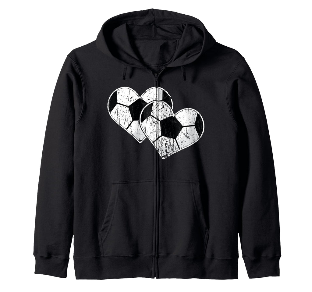 Soccer Hearts Ball Play Sports Gift Love T-Shirt - Novelty Apparel Unisex