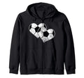 Soccer Hearts Ball Play Sports Gift Love T-Shirt - Novelty Apparel Unisex