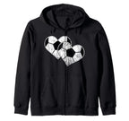 Soccer Hearts Ball Play Sports Gift Love T-Shirt - Novelty Apparel Unisex