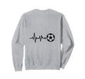 Heartbeat Soccer Ball Passion Sweatshirt - Minimalist Print Men Women