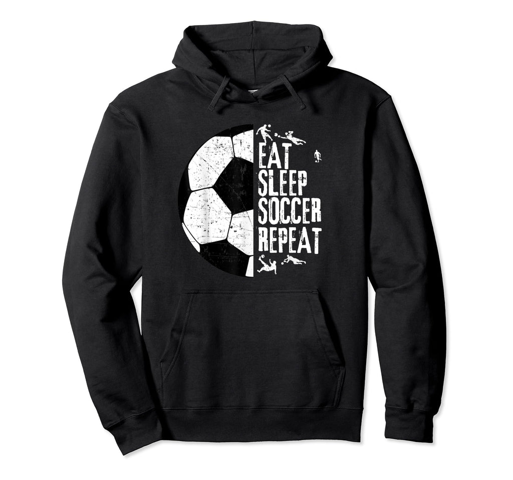 Eat Sleep Soccer Repeat Funny Sport Sport Hoodie - Minimalist Print Unisex