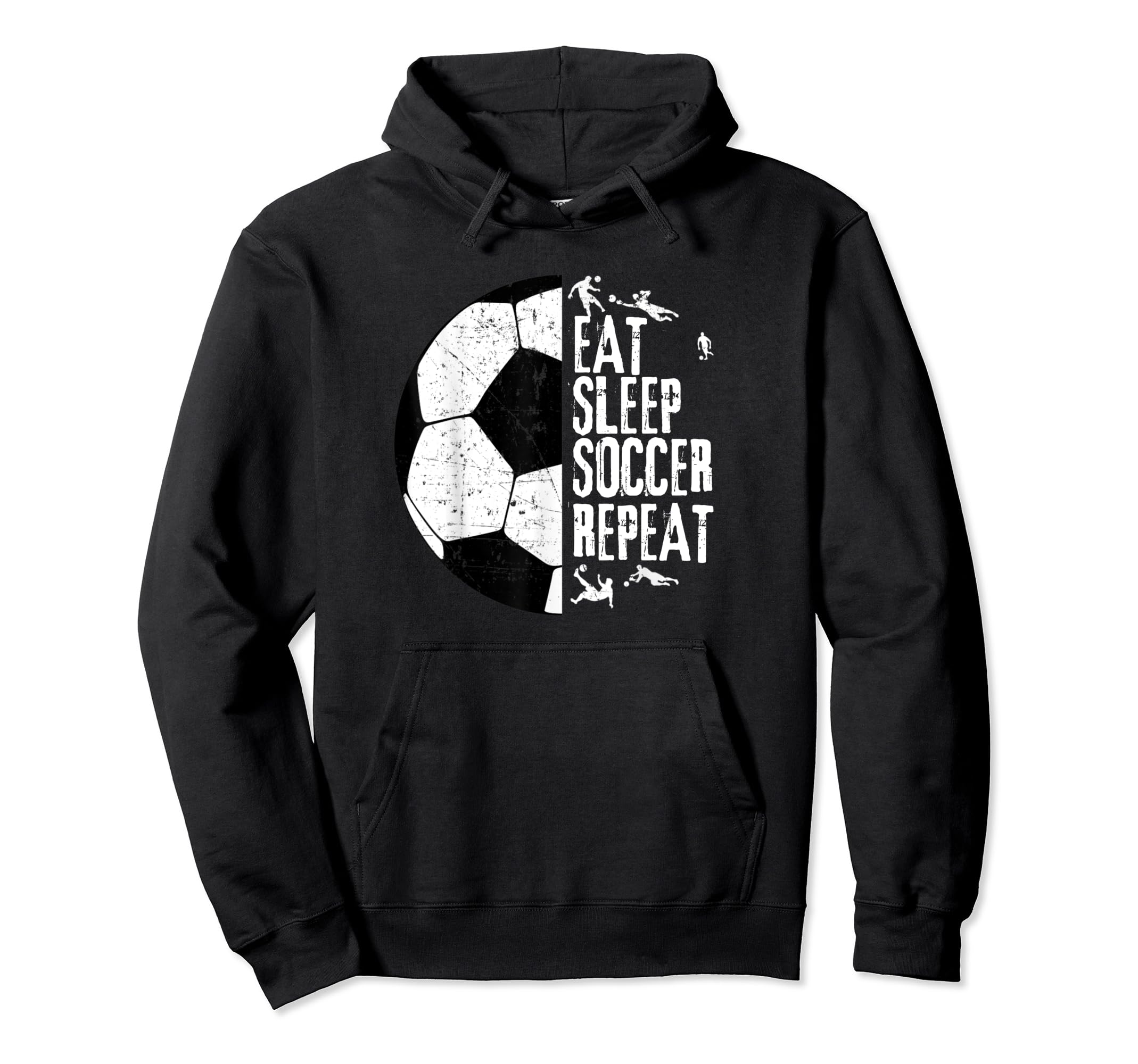 Eat Sleep Soccer Repeat Funny Sport Sport Hoodie - Minimalist Print Unisex