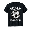 Just Who Loves Soccer T-Shirt - Minimalist Print for Adults