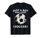 Just Who Loves Soccer T-Shirt - Minimalist Print for Adults