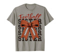 Football Sister Coquette Bow Football T-Shirt - Streetwear Style Unisex