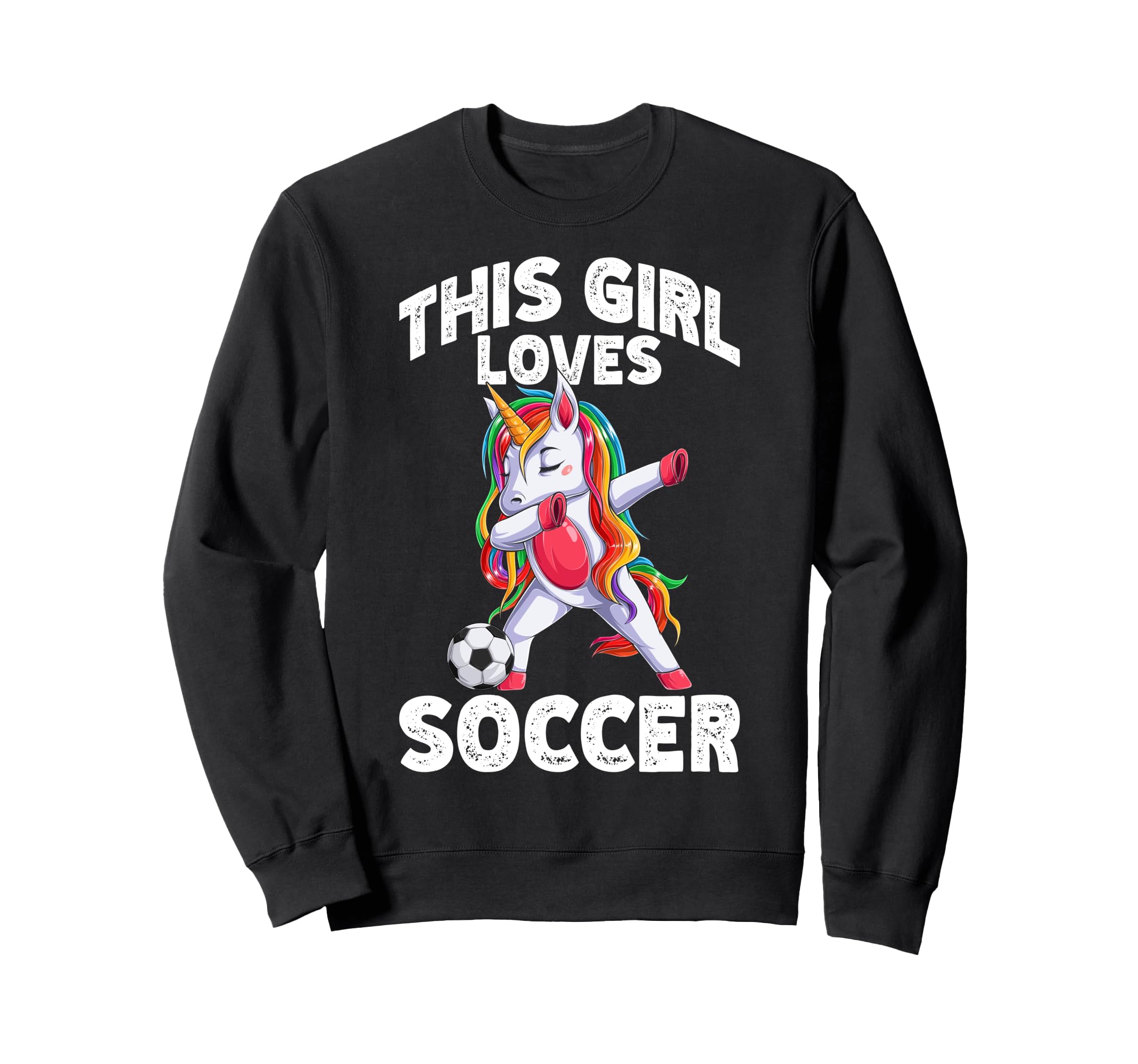 Funny Sport Loves Soccer Sweatshirt - Unique Graphic Unisex