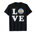 Love Argentina Flag Soccer Ball T-Shirt - Minimalist Print Unisex
