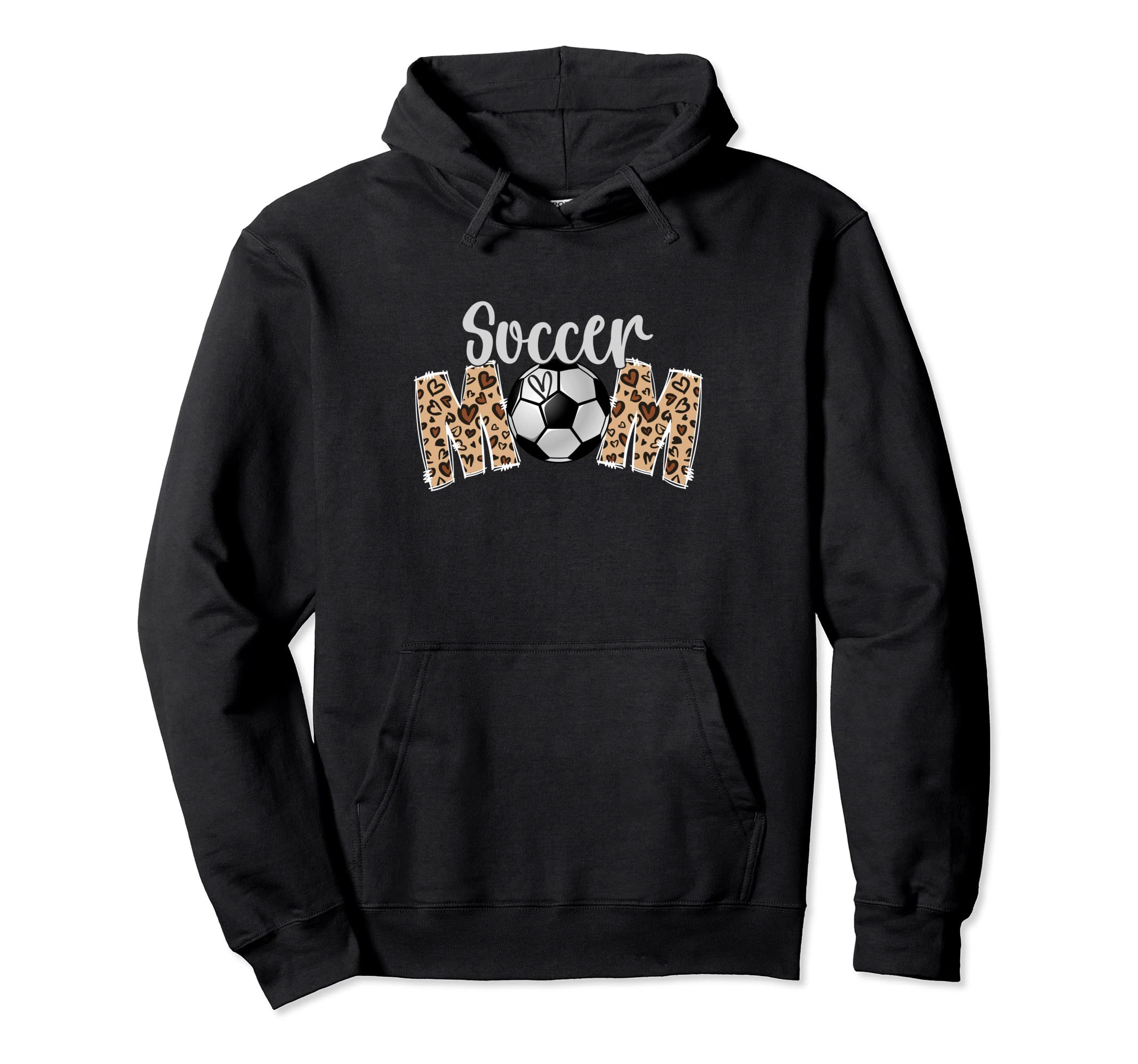 Soccer Mom Leopard Mothers Day Sport Hoodie - Novelty Apparel for Adults