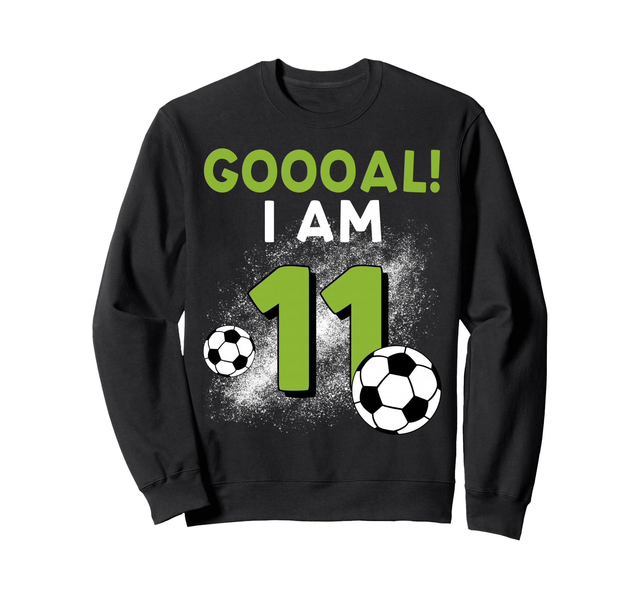 11Th Birthday Soccer Theme Sweatshirt - Aesthetic Graphic for Adults