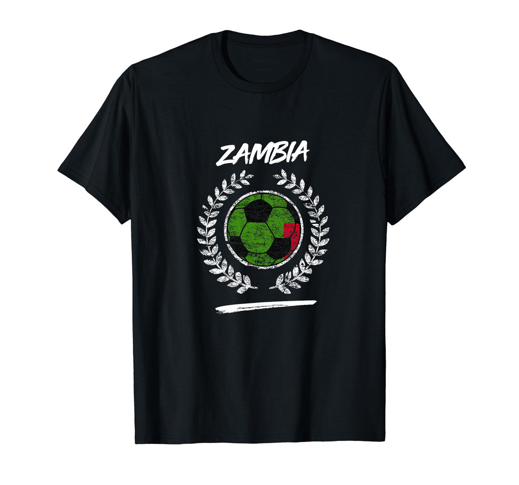 Zambia Flag Zambian Soccer Team T-Shirt - Trendy Graphic for Adults