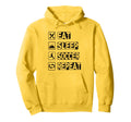 Eat Sleep Soccer Repeat Football Soccer Hoodie - Minimalist Print Unisex