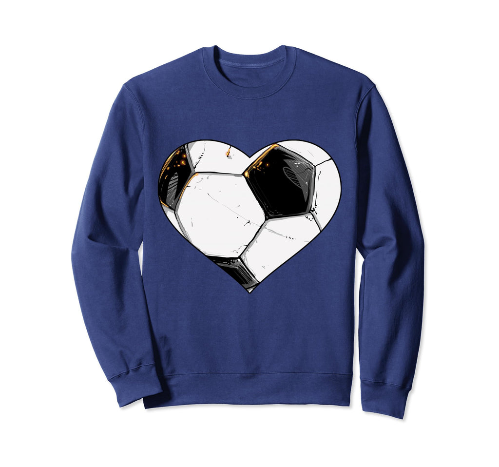 Soccer Ball Heart Love Goalie Sweatshirt - Fun Novelty Design Men Women