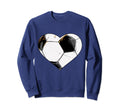 Soccer Ball Heart Love Goalie Sweatshirt - Fun Novelty Design Men Women