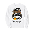 Mimi Life Messy Bun Hair Funny Sweatshirt - Graphic Print for Adults