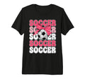 Womens Soccer Player Team Coach Coquette T-Shirt - Novelty Apparel Unisex