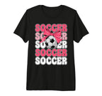 Womens Soccer Player Team Coach Coquette T-Shirt - Graphic Print Unisex