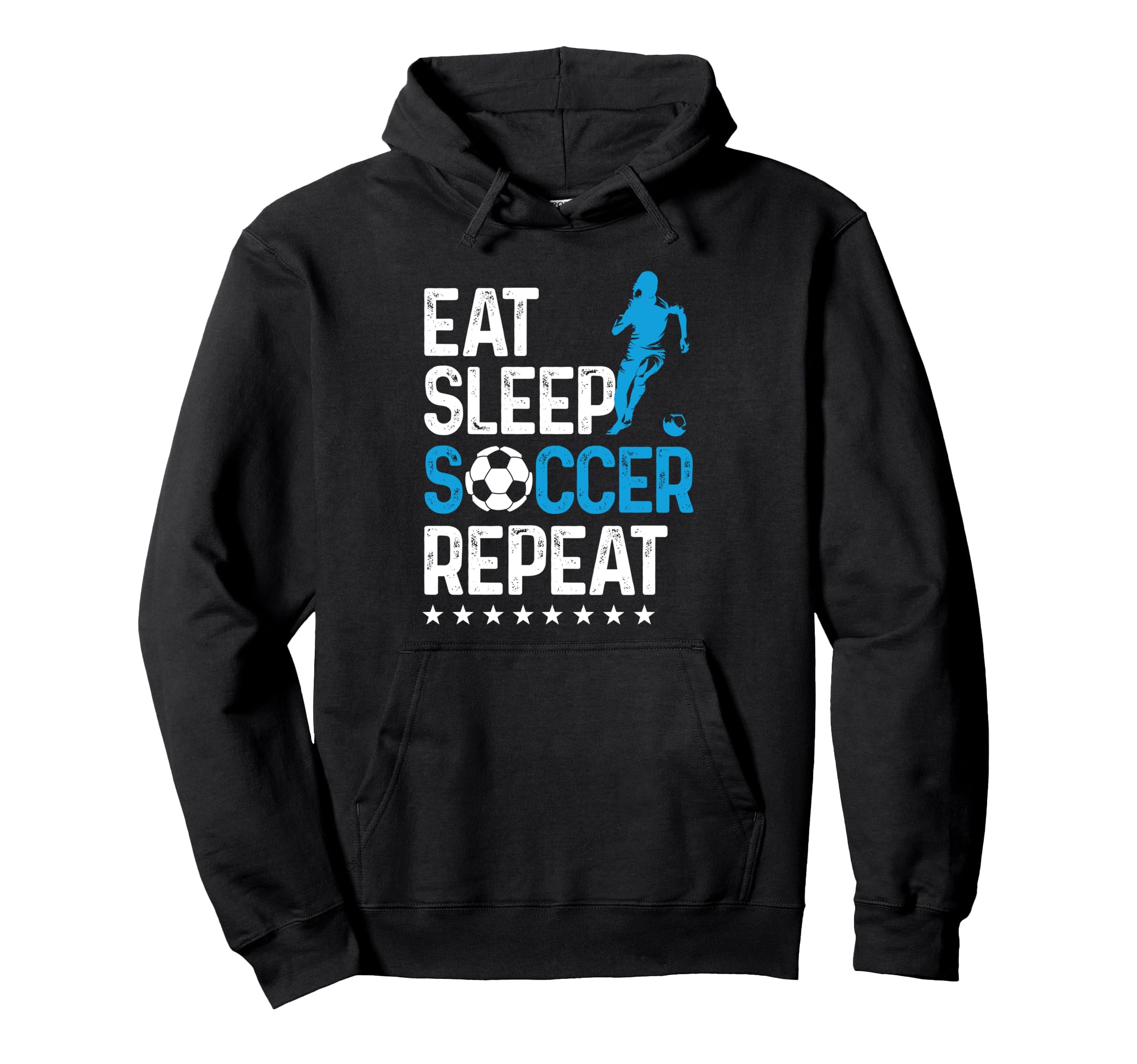 Eat Sleep Soccer Repeat Sport Player Hoodie - Unique Graphic Unisex