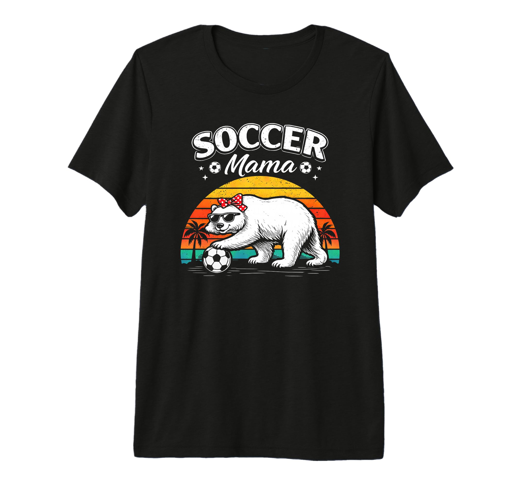 Soccer Mama Bear Mothers Day Tri Blend T-Shirt - Trendy Graphic Unisex
