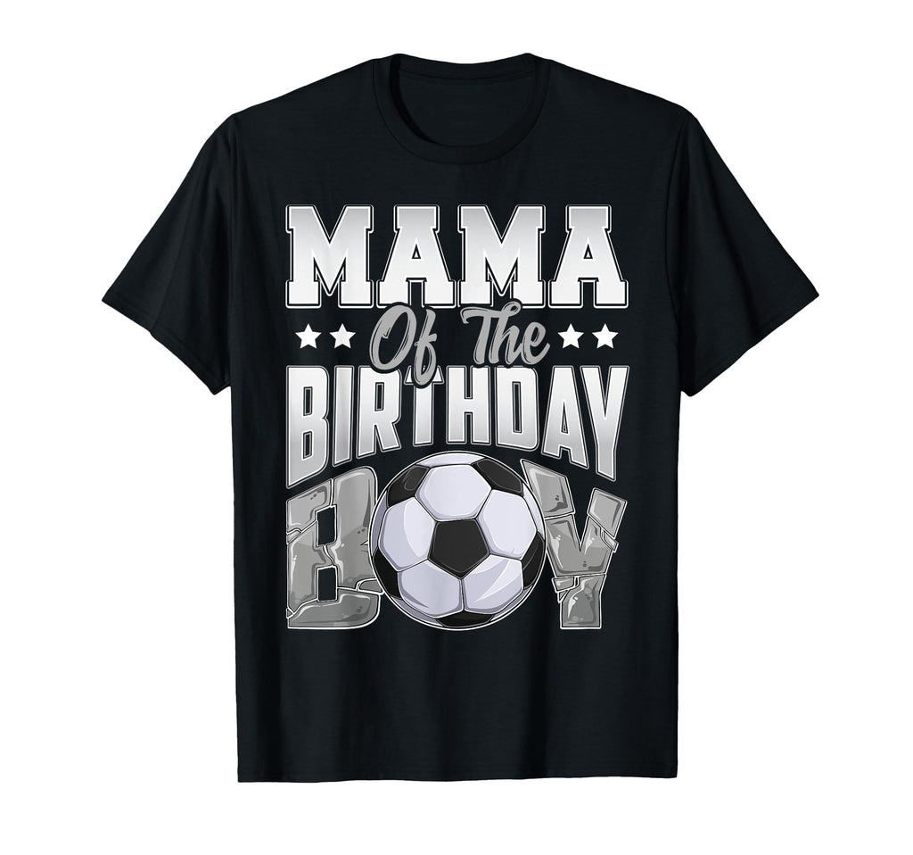 Mama Soccer Birthday Family Baller B Day T-Shirt - Graphic Print Men Women