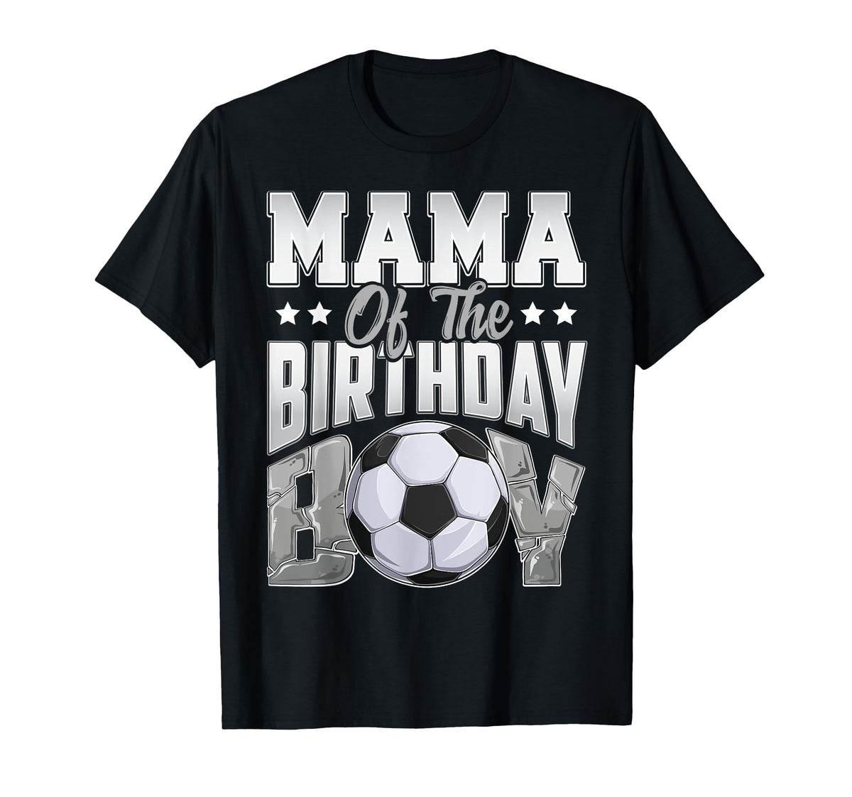Mama Soccer Birthday Family Baller B Day T-Shirt - Graphic Print Men Women