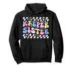 Groovy Soccer Keeper Sister Soccer Goalie Hoodie - Minimalist Print Unisex