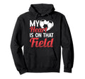 Heart Field Sports Football Ball Soccer Hoodie - Graphic Print Unisex