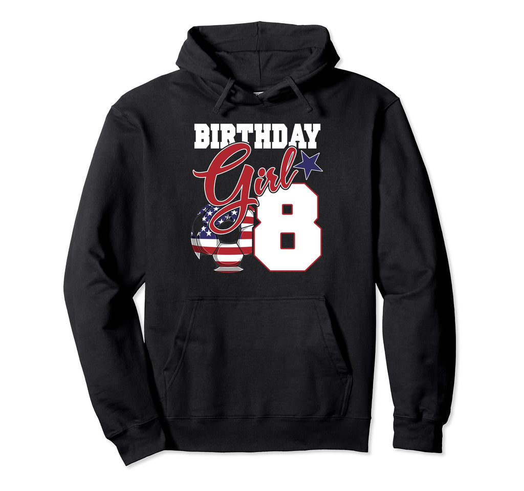 8Th Birthday Party American Flag Hoodie - Aesthetic Graphic Men Women