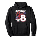 8Th Birthday Party American Flag Hoodie - Aesthetic Graphic Men Women