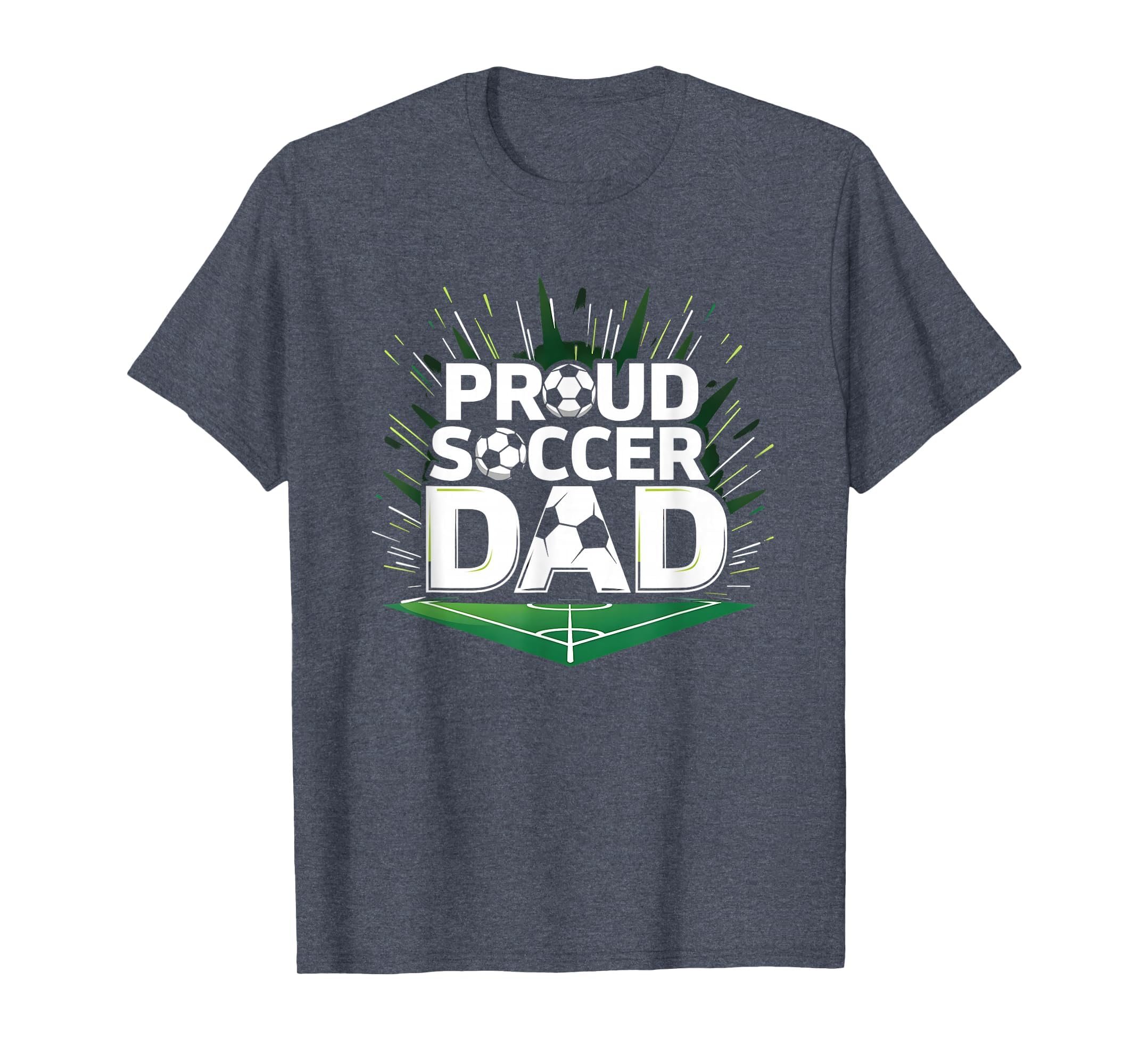 Proud Soccer Dad Cheering Sideline T-Shirt - Graphic Print for Adults