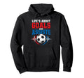 Life Goals Assists Soccer Heartbeat Hoodie - Streetwear Style for Adults