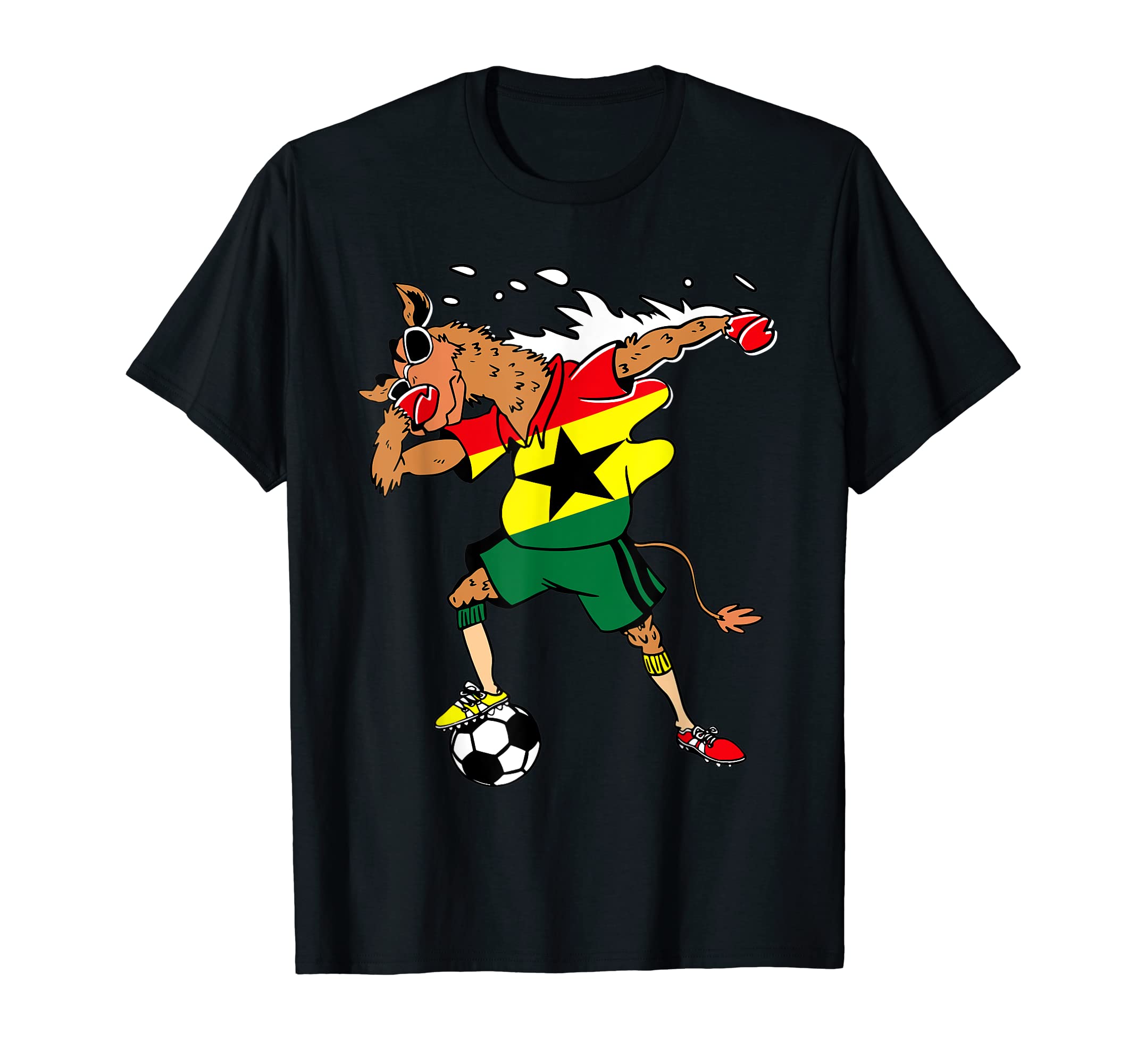 Ghanaian Camel Ghana Flag Soccer Accra T-Shirt - Minimalist Print Unisex