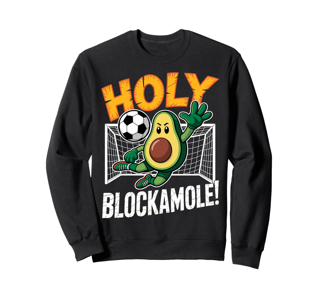 Holy Blockamole Avocado Soccer Sweatshirt - Minimalist Print Men Women