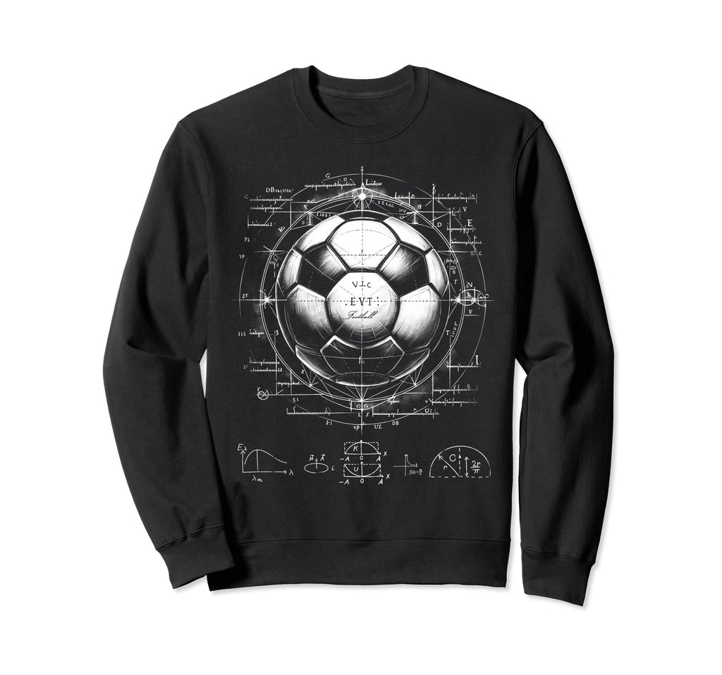 Soccer Patent Drawing Coach Football Sweatshirt - Unique Graphic for Adults