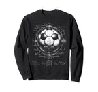Soccer Patent Drawing Coach Football Sweatshirt - Unique Graphic for Adults